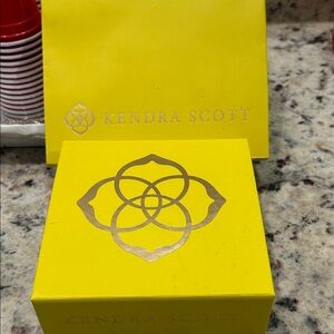 Kendra Scott Yellow Box with Gold Emblem